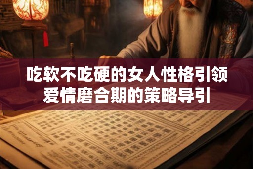 吃软不吃硬的女人性格引领爱情磨合期的策略导引
