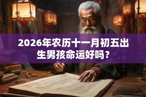 2026年农历十一月初五出生男孩命运好吗？