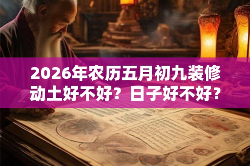 2026年农历五月初九装修动土好不好？日子好不好？