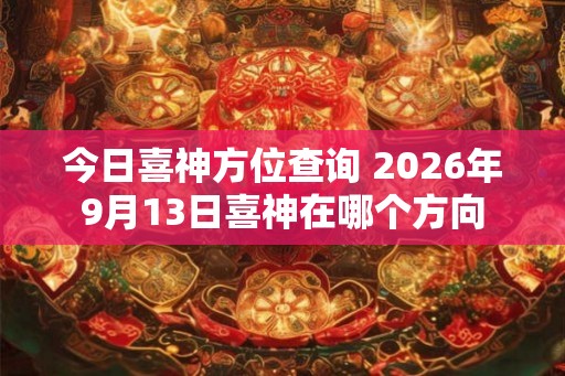今日喜神方位查询 2026年9月13日喜神在哪个方向