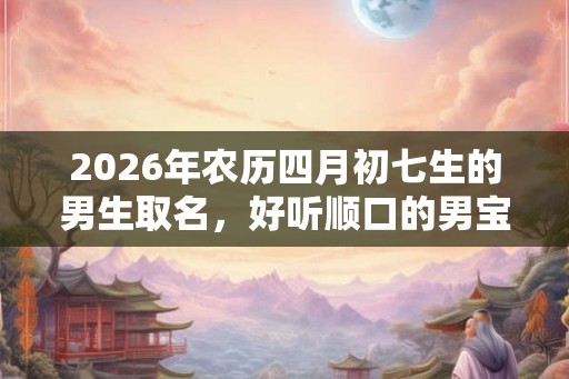 2026年农历四月初七生的男生取名,好听顺口的男宝宝名字 2026年农历四月初七生的男生取名,好听顺口的男宝宝名字