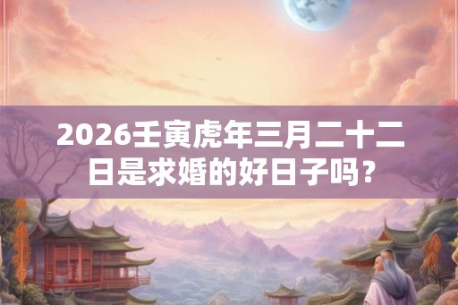 2026壬寅虎年三月二十二日是求婚的好日子吗？