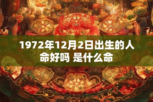 1972年12月2日出生的人命好吗 是什么命