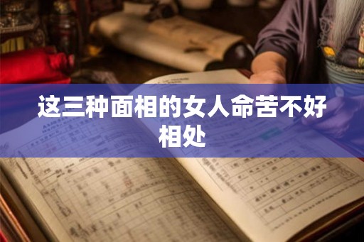 这三种面相的女人命苦不好相处