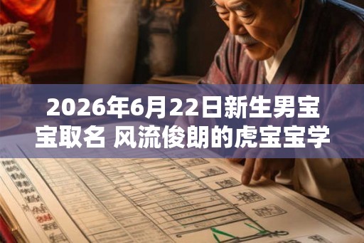 2026年6月22日新生男宝宝取名 风流俊朗的虎宝宝学名