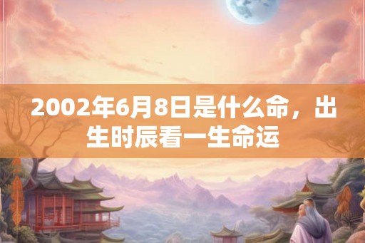 2002年6月8日是什么命，出生时辰看一生命运