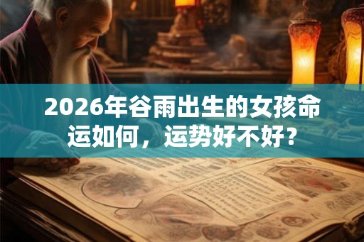 2026年谷雨出生的女孩命运如何，运势好不好？