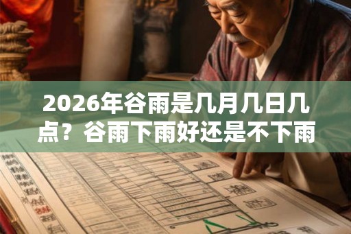 2026年谷雨是几月几日几点？谷雨下雨好还是不下雨好？