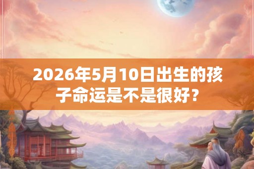 2026年5月10日出生的孩子命运是不是很好？