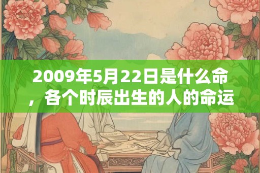 2009年5月22日是什么命,各个时辰出生的人的命运 2009年5月22日是什么命,各个时辰出生的人的命运