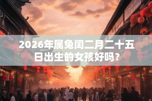 2026年属兔闰二月二十五日出生的女孩好吗？