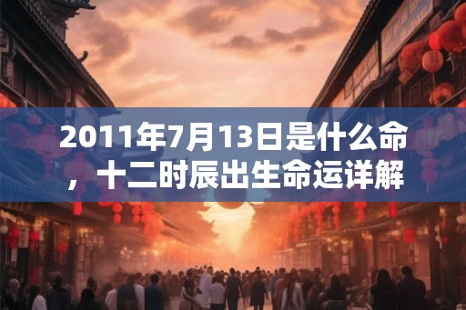 2011年7月13日是什么命，十二时辰出生命运详解