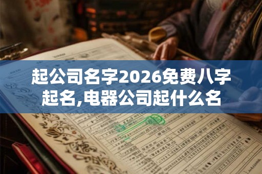 起公司名字2026免费八字起名,电器公司起什么名 起公司名字2026免费八字起名,电器公司起什么名