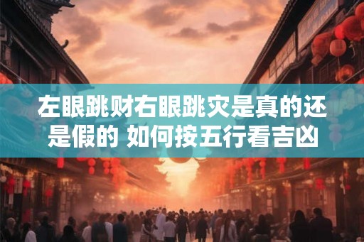 左眼跳财右眼跳灾是真的还是假的 如何按五行看吉凶