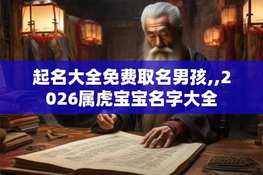 起名大全免费取名男孩,,2026属虎宝宝名字大全