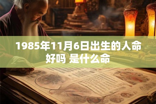 1985年11月6日出生的人命好吗 是什么命 1985年11月6日出生的人命好吗 是什么命