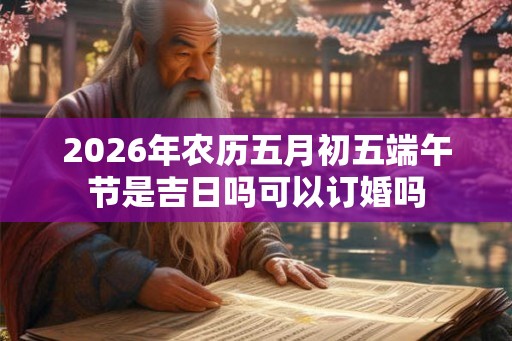 2026年农历五月初五端午节是吉日吗可以订婚吗 2026年农历五月初五端午节是吉日吗可以订婚吗