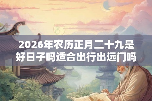 2026年农历正月二十九是好日子吗适合出行出远门吗？