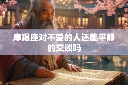 摩羯座对不爱的人还能平静的交谈吗