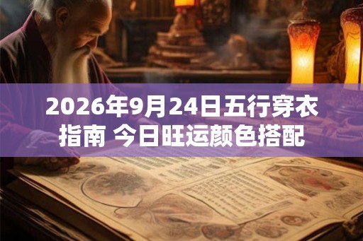2026年9月24日五行穿衣指南 今日旺运颜色搭配