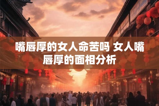 嘴唇厚的女人命苦吗 女人嘴唇厚的面相分析
