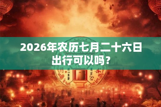 2026年农历七月二十六日出行可以吗? 2026年农历七月二十六日出行可以吗?