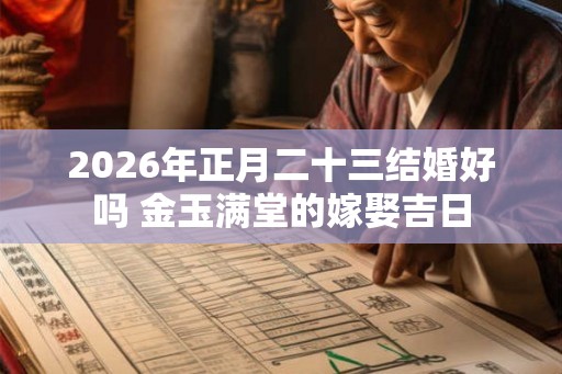 2026年正月二十三结婚好吗 金玉满堂的嫁娶吉日