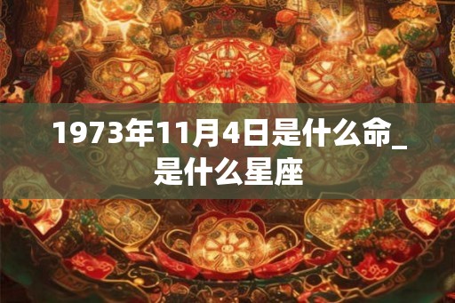 1973年11月4日是什么命_是什么星座