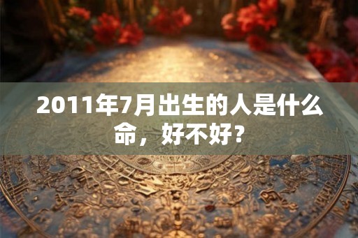 2011年7月出生的人是什么命，好不好？