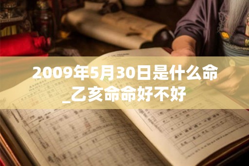 2009年5月30日是什么命_乙亥命命好不好
