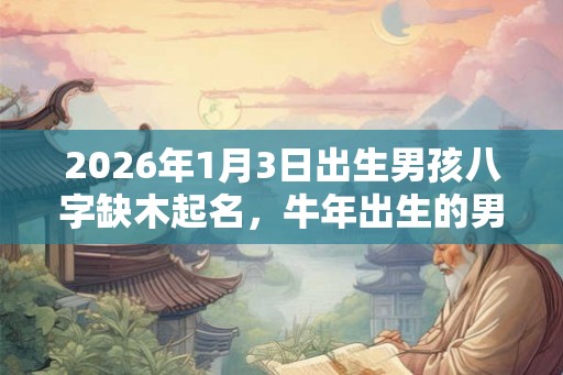 2026年1月3日出生男孩八字缺木起名，牛年出生的男孩命运好吗？