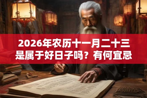 2026年农历十一月二十三是属于好日子吗?有何宜忌? 2026年农历十一月二十三是属于好日子吗?有何宜忌?