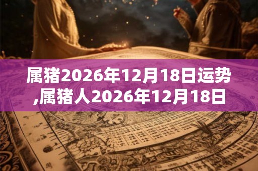 属猪2026年12月18日运势,属猪人2026年12月18日财运,生肖猪2026年12月18日运势