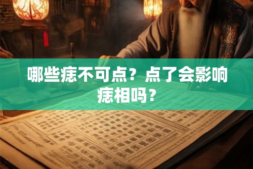 哪些痣不可点？点了会影响痣相吗？