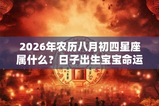 2026年农历八月初四星座属什么？日子出生宝宝命运？