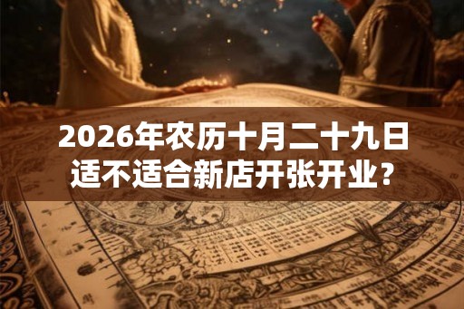 2026年农历十月二十九日适不适合新店开张开业？