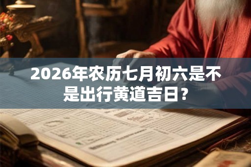 2026年农历七月初六是不是出行黄道吉日? 2026年农历七月初六是不是出行黄道吉日?