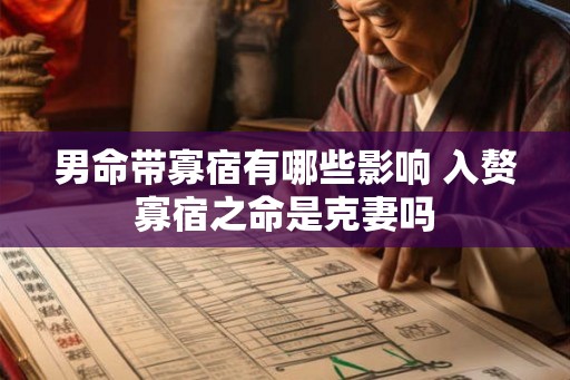 男命带寡宿有哪些影响 入赘寡宿之命是克妻吗