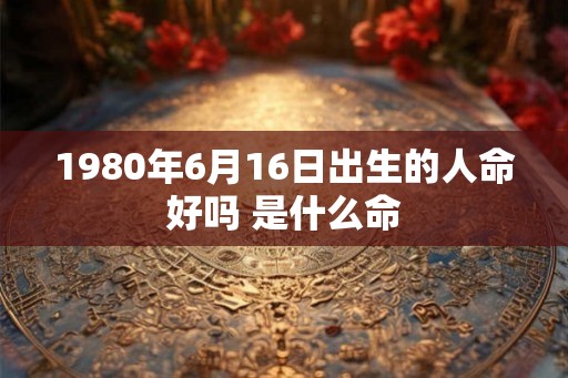 1980年6月16日出生的人命好吗 是什么命