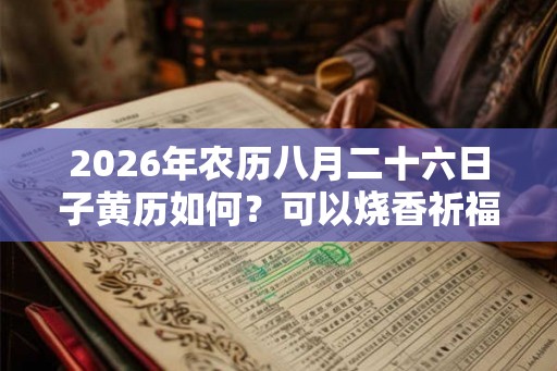 2026年农历八月二十六日子黄历如何？可以烧香祈福吗？