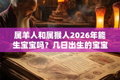 属羊人和属猴人2026年能生宝宝吗？几日出生的宝宝好？