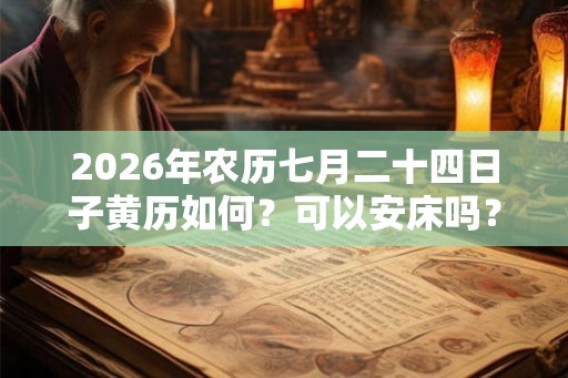 2026年农历七月二十四日子黄历如何？可以安床吗？