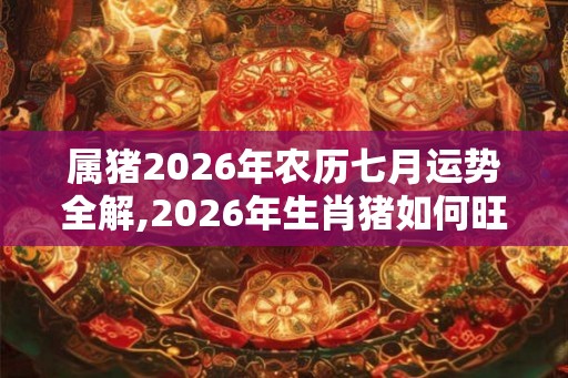 属猪2026年农历七月运势全解,2026年生肖猪如何旺运？