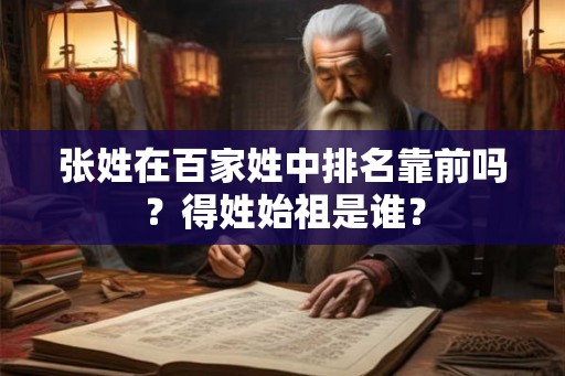 张姓在百家姓中排名靠前吗？得姓始祖是谁？