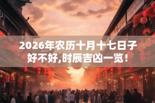 2026年农历十月十七日子好不好,时辰吉凶一览！