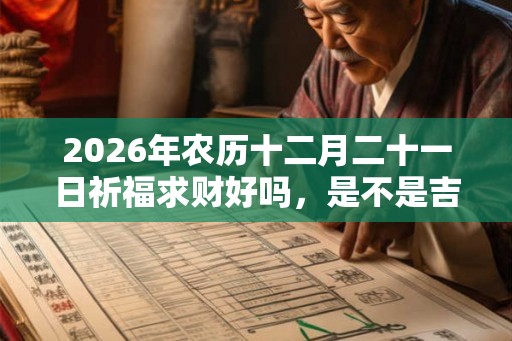 2026年农历十二月二十一日祈福求财好吗，是不是吉日？