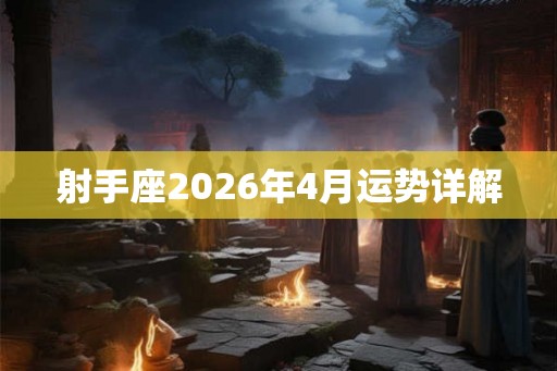 射手座2026年4月运势详解