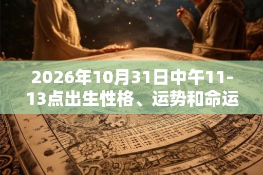 2026年10月31日中午11-13点出生性格、运势和命运