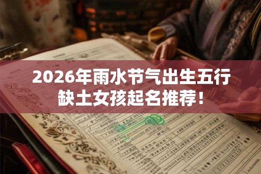 2026年雨水节气出生五行缺土女孩起名推荐！