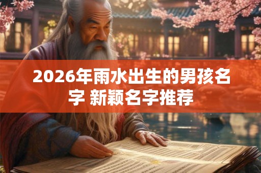 2026年雨水出生的男孩名字 新颖名字推荐